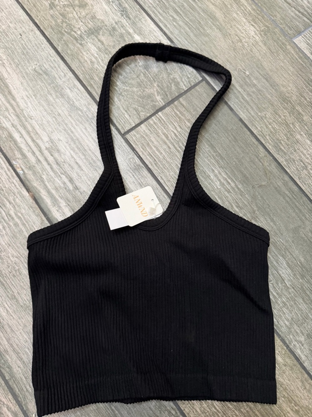 NWT ANWND Halter Ribbed Tank Top